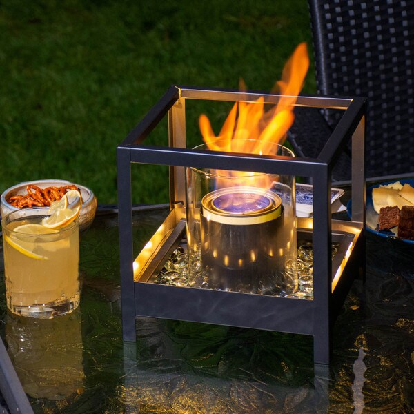 tabletop fire bowl with LED